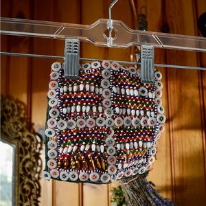 Vintage rainbow beaded patch